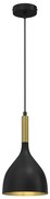 Luster na lanku NOAK 1xE27/15W/230V čierna/zlatá