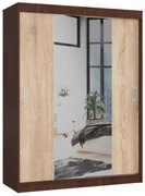 Šatníková skriňa Clotilde  (wenge + dub sonoma) (so zrkadlom). Akcia -19%. Vlastná spoľahlivá doprava až k Vám domov. 1069415