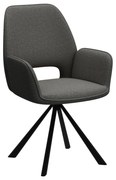 Tmavosivé jedálenské kreslo s podrúčkami Graham – Actona