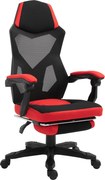 Vinsetto Ergonomická kancelárska stolička, herná stolička, otočná stolička s opierkou na nohy, PC stolička, manažérska stolička, nastaviteľná výška, p