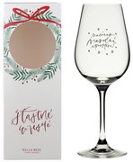Bella Rose Pohár na víno Nasávam vianočnú atmosféru + vianočná krabička