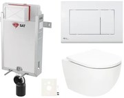 Závesný wc set SAT Fusion na zamurovanie vírové splachovanie SIKOSZTORFU20