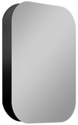 Aluminio Elegance Zrkadlová skrinka s LED osvetlením, 40 × 60 × 13 cm, čierna
