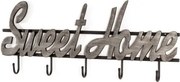 Kovový nástenný vešiak Sweet Home, vintage efekt%