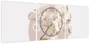 Obraz - Bloom with grace N⁰2 (s hodinami) (90x30 cm)