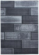 Ayyildiz, Kusový koberec Plus 8007 black, 80x150, šedá, chodba / predsieň