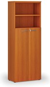 Kombinovaná kancelárska skriňa PRIMO WOOD, dvere na 4 poschodia, 800 x 420 x 2128 mm, čerešňa