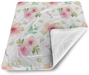 Sablio Deka pre bábätko Ružové kvety - 80x100 cm