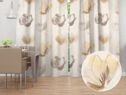 Biante Dekoračný záves PM-109 Akvarelové tulipány na krémovom 145x140 cm