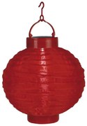 Červený vonkajší solárny LED lampión Star Trading Summer, ø 30 cm