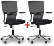 Kancelárska stolička HAAG 1+1 ZADARMO, čierna