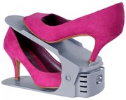 Nastaviteľný organizér na topánky Rex sivý