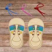 Montessori detská drevená topánka - Zaviaž ma! 1ks| SENTOP H010