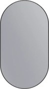 Erga Oval, oválne zrkadlo 55x100cm, čierny rám, ERG-V01-OVAL-5510-BK