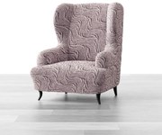 Bielastické poťahy BRILLANTE hnedé kreslo ušiak (š. 60 - 110 cm)