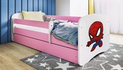 XXXLutz POSTEĽ PRE DETI A MLÁDEŽ 80/160 cm, biela, pink MID.YOU - Detské izby - 002142000288