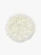 Okrúhla poduška z umelej kožušiny Morten, huňatá
