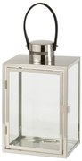 Strieborný kovový lampáš Recin - 21*15*43cm