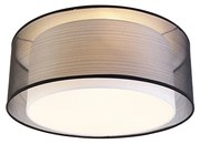 Moderné stropné svietidlo čierne s bielou 50 cm 3-svetlo - Drum Duo