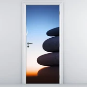 Fototapeta na dvere - Poskladané kamene na sebe (95x205cm)