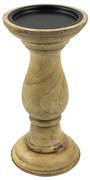 Drevený svietnik Manu z mangového dreva S - Ø 10*20cm
