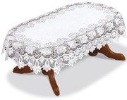 Žakárový obrus 202541 oválny 150X250 biely