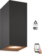 WiZ -LED RGBW Stmievateľné nástenné svietidlo UP&DOWN 2xGU10/4,7W/230V čierna Wi-Fi