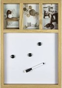 Fotorámik pre 3 ks, magnetická tabuľa 33x48x2,5 cm%