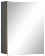 Sivá nástenná kúpeľňová skrinka so zrkadlom Støraa Wisla, 60 x 70 cm