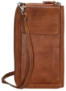 Beagles Hnedá kožená kabelka na mobil + peňaženka 2v1 „Dayana“