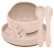 Set jedálenský silikónový TAKE&MATCH 4 ks Desert Sand 6m+