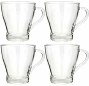 EH Sada sklenených hrnčekov Clear 300 ml, 4 ks