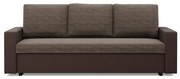Trojmiestna rozkladacia sedačka LUNA hnedá / cappuccino