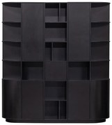 Čierna modulárna knižnica z borovicového dreva 196x210 cm Finca – WOOOD