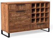 furniture-nabytek.cz - Masívna komoda Sydney z akácie, lakovaná, hnedá – 126×45×84 cm