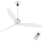 FARO 33394 - Stropný ventilátor JUST FAN lesklý chróm/číra + DO