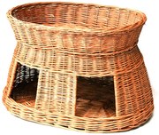 Domček prútený pre zvieratá dva vchody Dom V.š. 70 x hl. 45 x v. 50(cm)