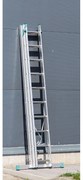 Hliníkový trojdielny rebrík ALVE EUROSTYL s úpravou na schody, 3x10 priečok, dĺžka 6,26 m