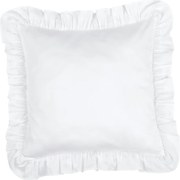Vankúš s volánom biela 40x40cm