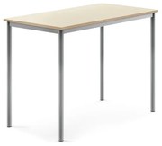 Stôl BORÅS, 1200x700x900 mm, laminát - breza, strieborná