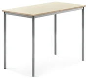 Stôl BORÅS, 1200x700x900 mm, laminát - breza, strieborná
