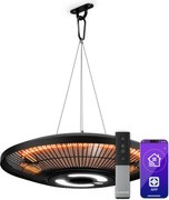 Klarstein LumiHeat infračervené stropné vykurovanie | 2000 W | 15 m² | LED svetlo | 42 cm x 42 cm