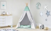 Detský stan Tipi súhvezdie mäta / sivý