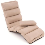 Divero 70277 Nastaviteľné lehátko, farba béžová