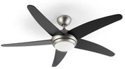 Bolero, 2 v 1 stropný ventilátor, 134 cm, svetlo, 55 W, diaľkový ovládač, čierny