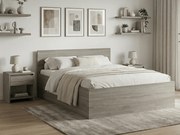 Posteľ SOFIA 160 x 200 cm, dub hľuzovka Rošt: S lamelovým roštom, Matrac: Matrac DELUXE 10 cm