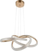 Toolight Toolight, LED závesné svietidlo 60cm, 100W, 4000K, 5000lm, G153-CP, zlatá lesklá, OSW-07826