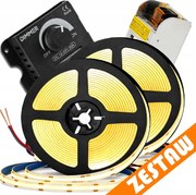 Sada LED neónových COB pásikov 12V 10m 4000K 120W - zdroj + diaľkový ovládač