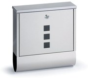 Poštová schránka na noviny a listy, 335 x 305 x 96 mm, nerez