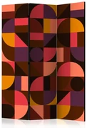 Artgeist Paraván - Geometric Mosaic (Red) [Room Dividers]